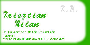 krisztian milan business card