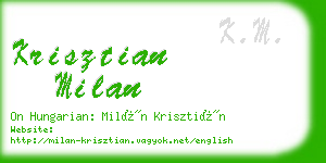 krisztian milan business card